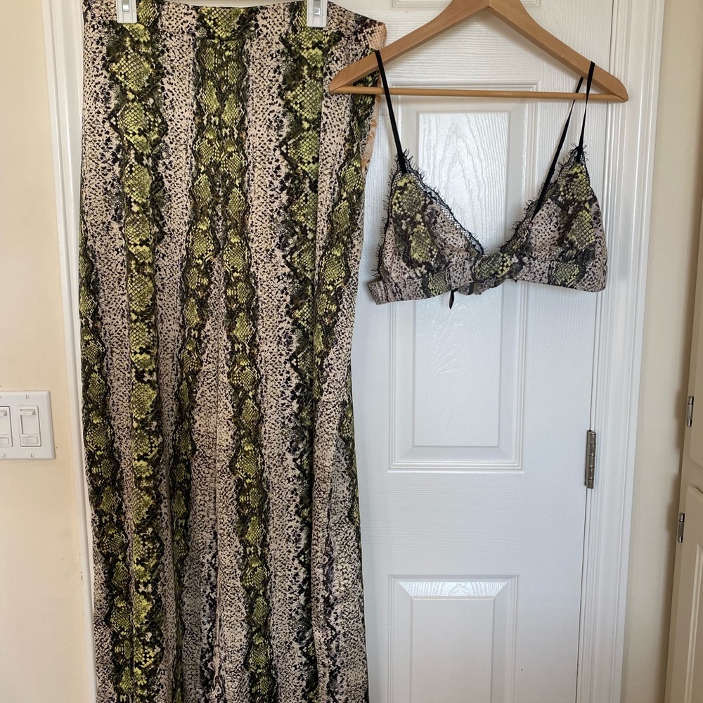 Silk snake skinned set from Nordstroms
